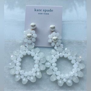 NWT Kate Spade Marguerite Beaded Pearl Chandelier Drop Statement Earrings